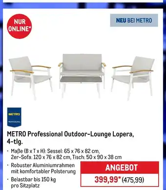 METRO Metro professional outdoor-lounge lopera, 4-tlg Angebot
