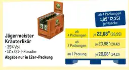 METRO Jägermeister kräuterlikör Angebot