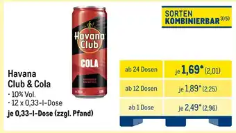 METRO Havana club & cola Angebot