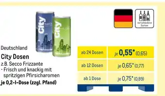 METRO City dosen Angebot