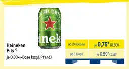METRO Heineken pils Angebot