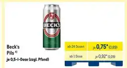 METRO Beck‘s pils Angebot
