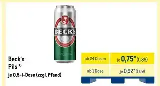 METRO Beck‘s pils Angebot