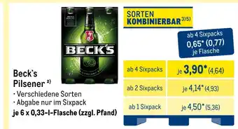 METRO Beck`s pilsener Angebot