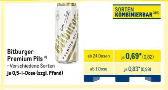 METRO Bitburger premium pils Angebot