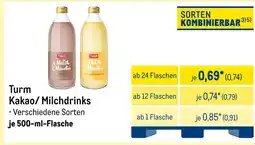 METRO Turm kakao/ milchdrinks Angebot