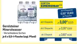 METRO Gerolsteiner mineralwasser Angebot