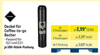 METRO Rioba deckel für coffee-to-go becher Angebot