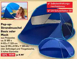Kaufland Pop-up- Strandmuschel Basic oder Mesh Angebot