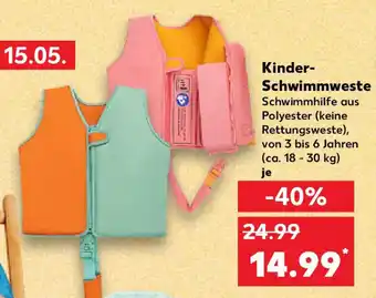 Kaufland Kinder- Schwimmweste Angebot