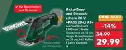 Kaufland Akku-Gras- und Strauch- schere 20 V PAGS 20-Li A1 Angebot
