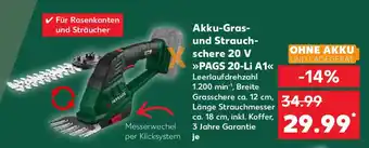 Kaufland Akku-Gras- und Strauch- schere 20 V PAGS 20-Li A1 Angebot