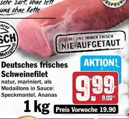 Hit Deutsches frisches Schweinefilet Angebot