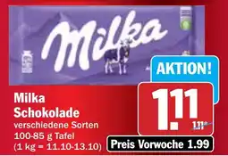 Hit Milka Schokolade Angebot