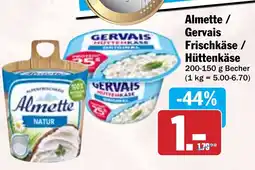 Hit Almette / Gervais Frischkäse / Hüttenkäse Angebot