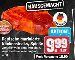 Hit Deutsche marinierte Nackensteaks, Spieße Angebot
