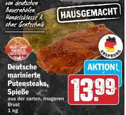 Hit Deutsche marinierte Putensteaks, Spieße Angebot