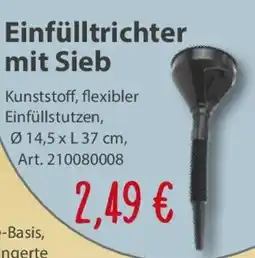 Sonderpreis Baumarkt Einfülltrichter mit Sieb Angebot
