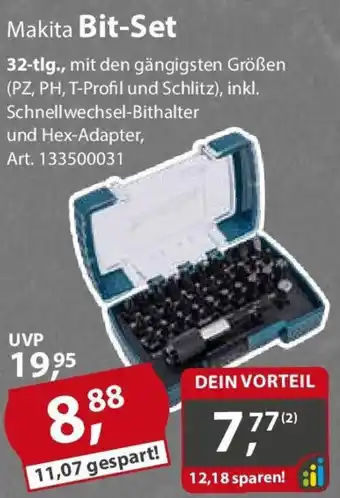 Sonderpreis Baumarkt Makita Bit-Set Angebot