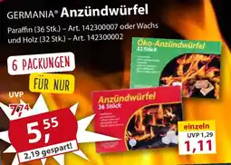 Sonderpreis Baumarkt GERMANIA Anzündwürfel Angebot