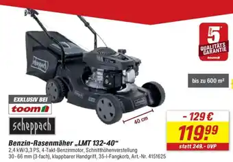 toom Baumarkt scheppach Benzin-Rasenmäher,,LMT 132-40" Angebot