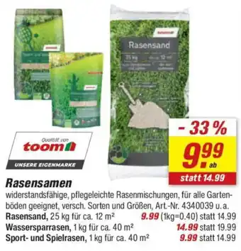 toom Baumarkt Rasensamen Angebot