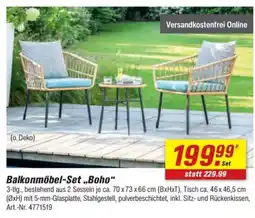 toom Baumarkt Balkonmöbel-Set „,Boho" Angebot