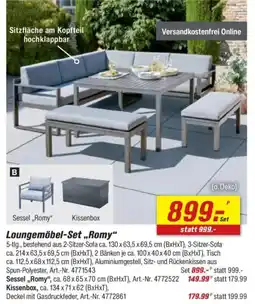 toom Baumarkt Loungemöbel-Set „Romy" Angebot