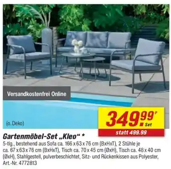 toom Baumarkt Gartenmöbel-Set „Kleo" * Angebot