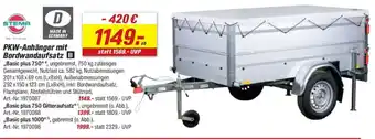 toom Baumarkt STEMA PKW-Anhänger mit Bordwandaufsatz Angebot