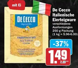 Hit De Cecco Italienische Eierteigware Angebot