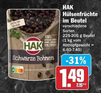 Hit HAK Hülsenfrüchte im Beutel Angebot