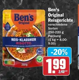Hit Ben's Original Reisgerichte Angebot