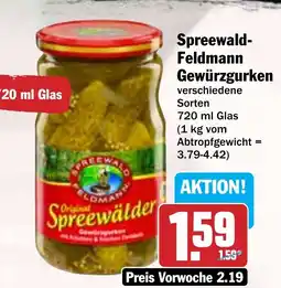 Hit Spreewald- Feldmann Gewürzgurken Angebot