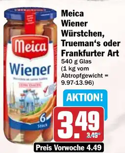 Hit Meica Wiener Trueman's oder Frankfurter Art Angebot