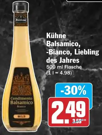 Hit Kühne Balsamico, -Bianco, Liebling des Jahres des Jahres Angebot