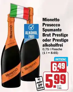 Hit Mionetto Prosecco Spumante Brut Prestige oder Prestige alkoholfrei Angebot