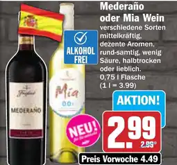 Hit Mederaño oder Mia Wein Angebot