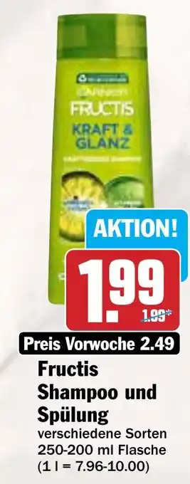 Hit Fructis Shampoo und Spülung Angebot