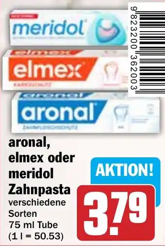 HIT aronal, elmex oder meridol Zahnpasta Angebot