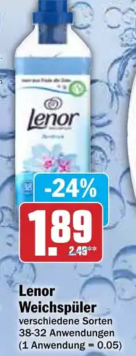 Hit Lenor Weichspüler Angebot