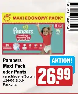 Hit Pampers Maxi Pack oder Pants Angebot