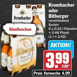 Hit Krombacher oder Bitburger Angebot