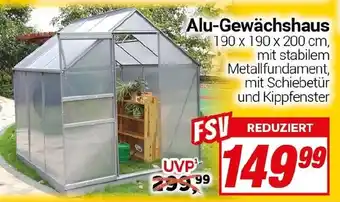 CENTERSHOP Alu-Gewächshaus Angebot