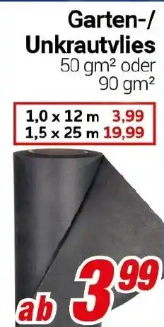 CENTERSHOP Garten-/ Unkrautvlies Angebot