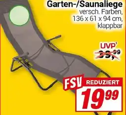 CENTERSHOP Garten-/Saunaliege Angebot