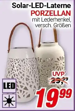 CENTERSHOP Solar-LED-Laterne PORZELLAN Angebot