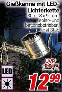 CENTERSHOP Gießkanne mit LED- Lichterkette Angebot