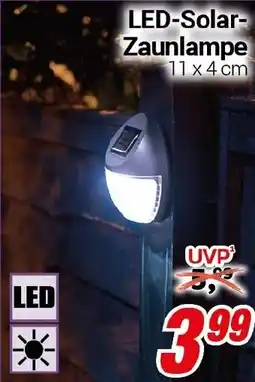 CENTERSHOP LED-Solar- Zaunlampe Angebot