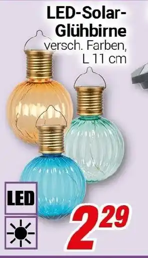 CENTERSHOP LED-Solar- Glühbirne Angebot